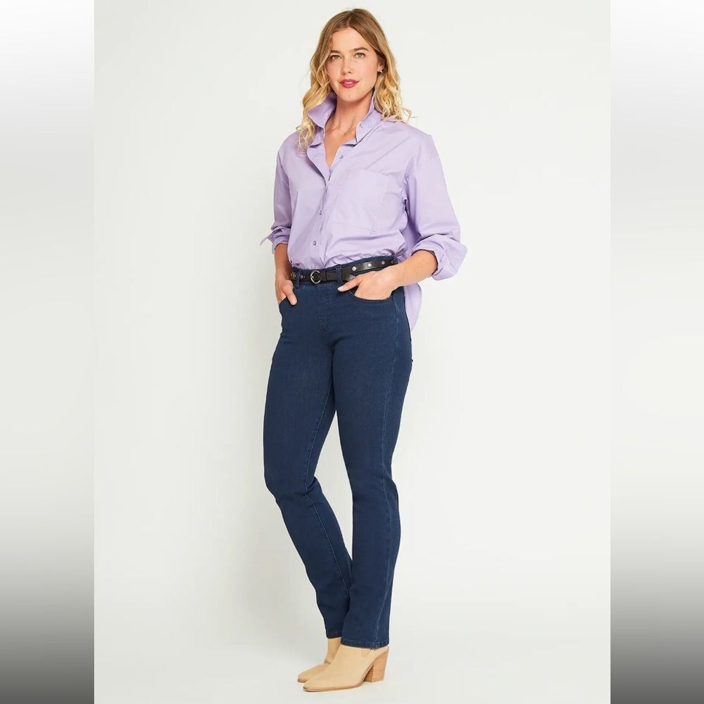 BETABRAND Straight Leg 4 pocket Yoga Denim Jeans Women’s SMALL PETITE‎ W1536